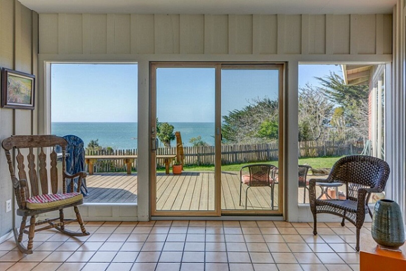 The sun porch in the entry